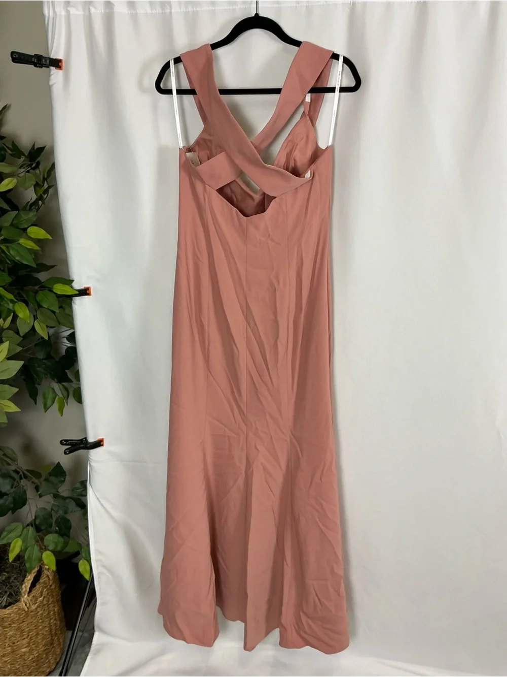 Dessy Collection One-Shoulder Rose Pink Gown - Picture 4 of 7